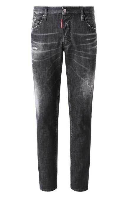 Мужские джинсы DSQUARED2 темно-серого цвета, арт. S74LB1617/S30357 | Фото 1 (Длина (брюки, джинсы): Стандартные; Драгоценные камни: Проставлено; Материал сплава: Проставлено)