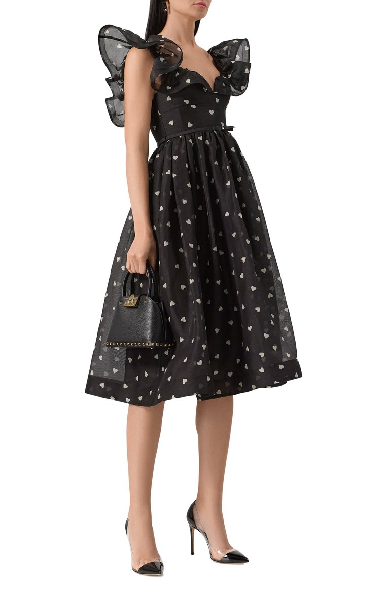 Женская сумка rockstud small VALENTINO черного цвета, арт. 5W0B0Q69/VSF | Фото 7 (Ремень/цепочка: На ремешке; Материал: Натуральная кожа; Размер: small)