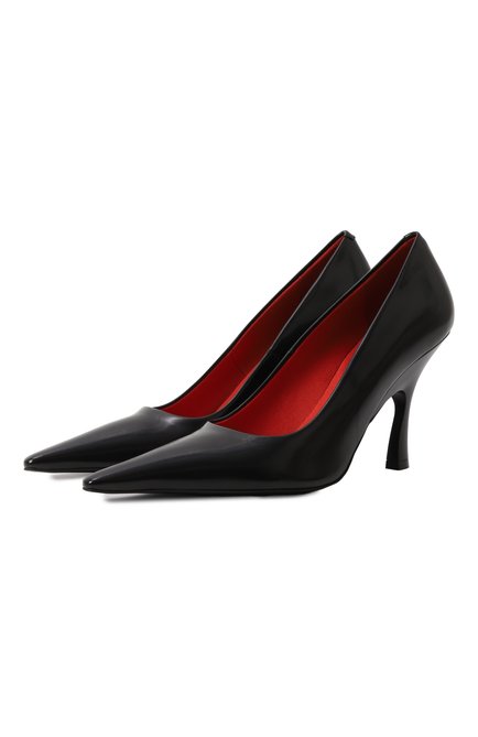 Женские туфли elsa 90 STELLA MCCARTNEY черного цвета, арт. 810454/AP0350 | Фото 1 (Материал сплава: Проставлено; Подошва: Плоская; Драгоценные камни: Проставлено; Каблук высота: Высокий; Материал внешний: Экокожа; Материал внутренний: Текстиль)