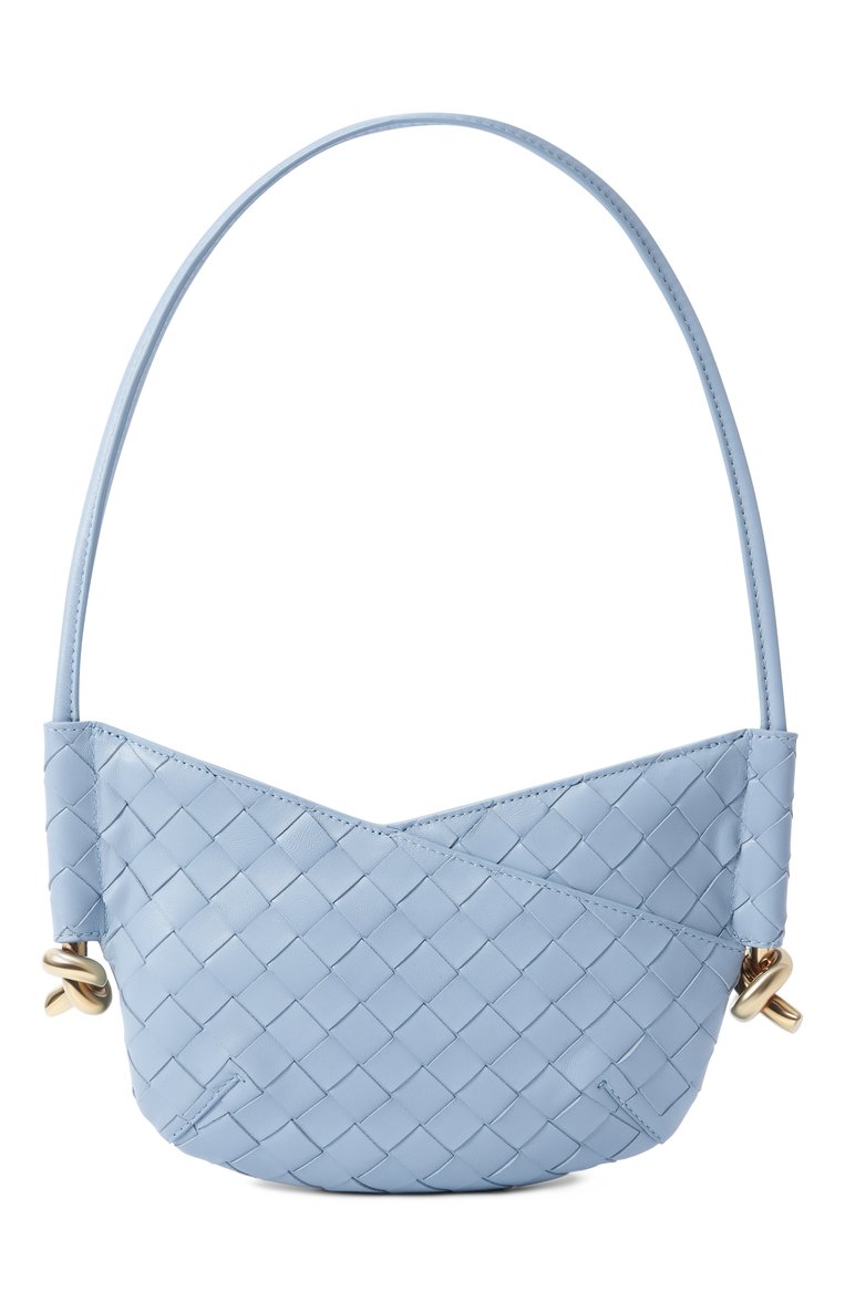 Женская сумка solstice mini BOTTEGA VENETA светло-голубого цвета, арт. 796378/VCPP1 | Фото 1 (Материал: Натуральная кожа; Размер: mini)