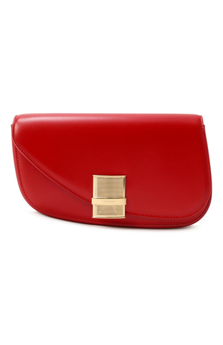 Женская сумка fiamma mini FERRAGAMO красного цвета, арт. 218951/775018 | Фото 1 (Материал: Натуральная кожа; Размер: mini; Ремень/цепочка: На ремешке; Автоматизация ТО: Проставлено; Автоматизация состава: Проставлено)