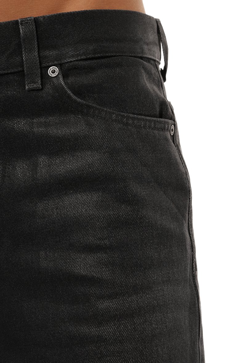 Женские джинсы 7 FOR ALL MANKIND черного цвета, арт. JSSUE220LQ | Фото 5 (Длина (брюки, джинсы): Стандартные; Кросс-КТ: Деним; Детали: Делаве; Стили: Кэжуэл; Материал внешний: Деним, Хлопок; Силуэт Ж (брюки и джинсы): Широкие)