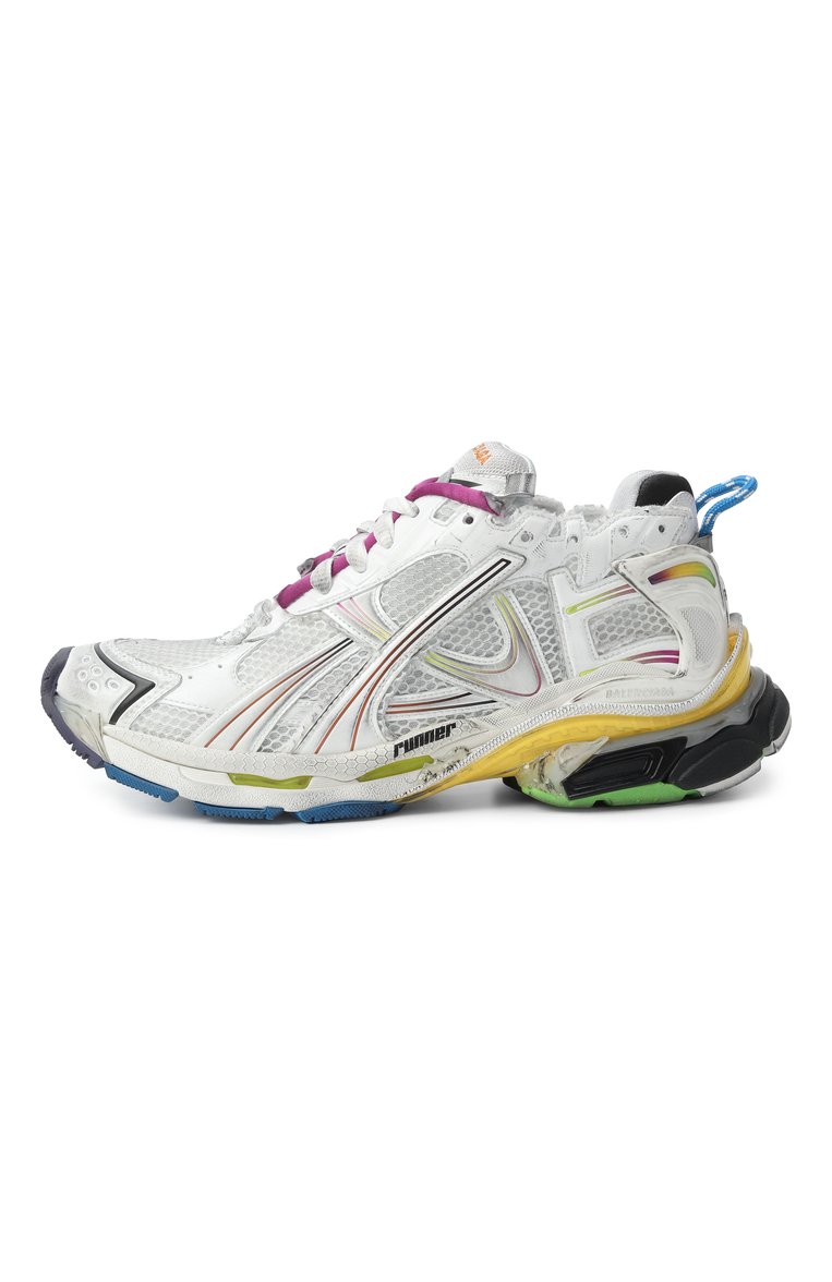 Мужские комбинированные кроссовки runner BALENCIAGA белого цвета, арт. 772774/WRUNG | Фото 4 (Подошва: Массивная; Материал внешний: Текстиль; Материал внутренний: Текстиль; Материал утеплителя: Без утеплителя; Кросс-КТ: Низкие; Стили: Классический; Автоматизация состава: Проставлено; Автоматизация ТО: Проставлено)